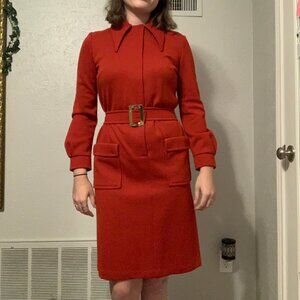 Vintage 1960's/70's Act III Women's Red Dress
